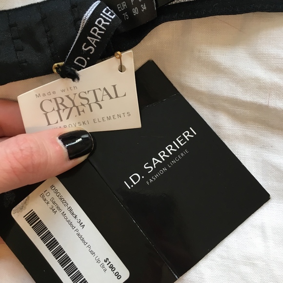 I.D. Sarrieri Silver-Studded Padded Push-Up Bra - Picture 7 of 7